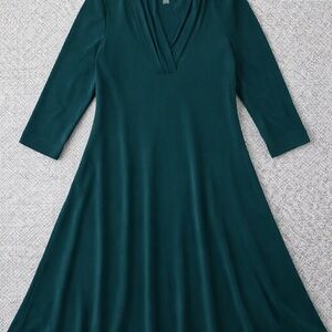 Anne Klein Size 16 Juniper Green A Line Midi Dress NWT